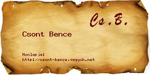 Csont Bence névjegykártya